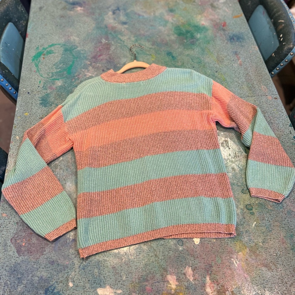 80s Metallic Threaded Sweater - image 4